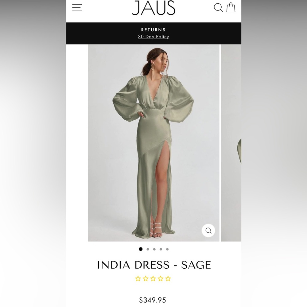 Green slit dress